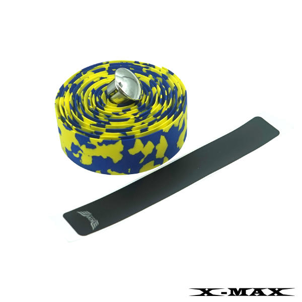 ~排汗王~X-MAX~握把帶-藍黃迷彩握把帶-210cm~單車~釣竿