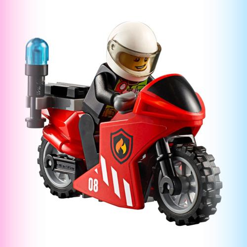 【附人偶】LEGO 60108 City 樂高 城市 摩托車 機車 重機 重型機車 男 救援 消防員 救火員 救難員