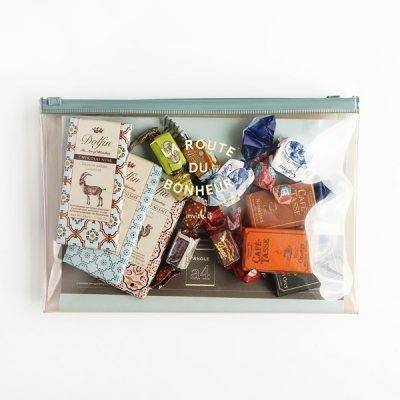 ❤正韓國現貨❤ invite.l~ Foldouble pouch (L) 幸福之路 A4透明夾鏈雙邊摺疊收納袋