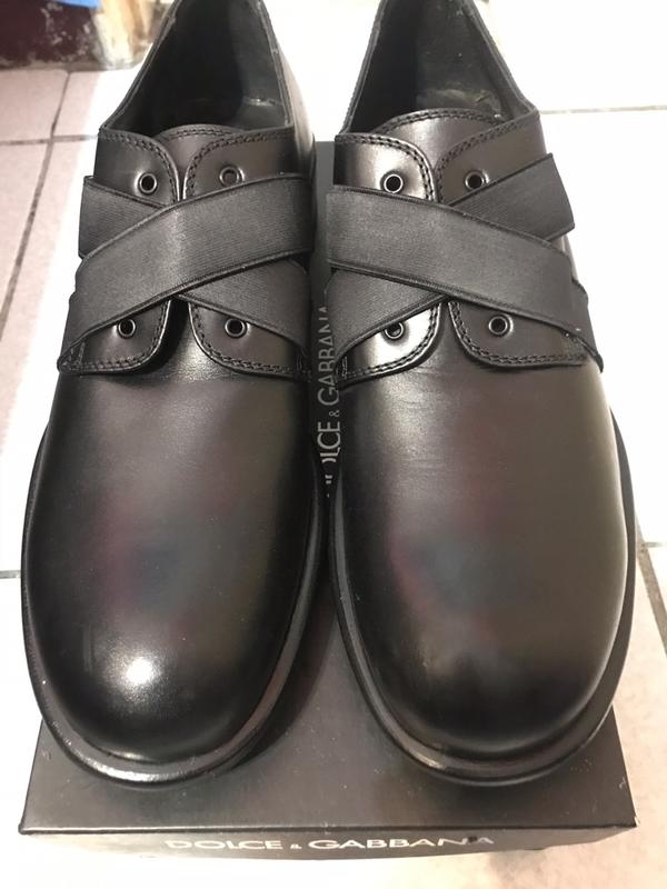 義大利台灣公司貨DOLCE&GABBANA 義大利制皮鞋EU9號