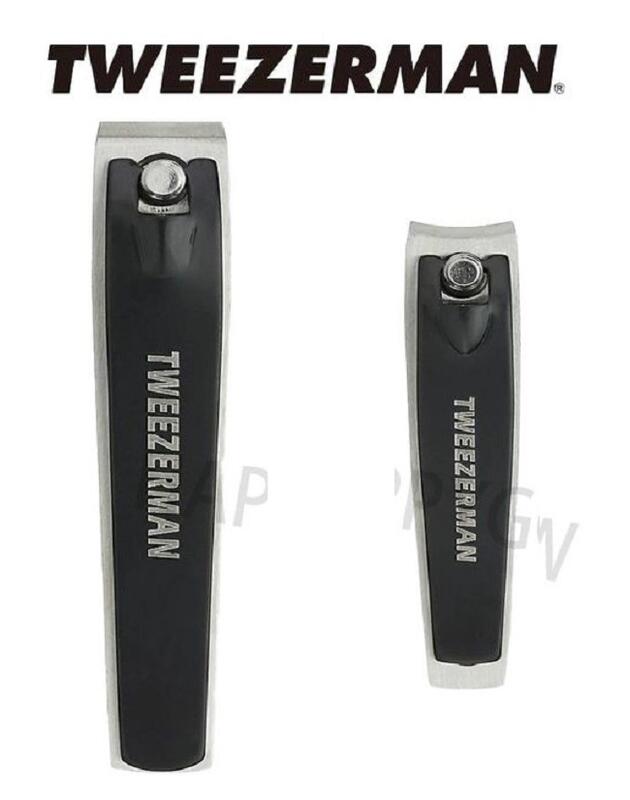 德國 雙人Tweezerman微之魅 8.3cm+5.7cm 2入不鏽鋼 黑色 專業 指甲剪組 指甲刀 4015-R