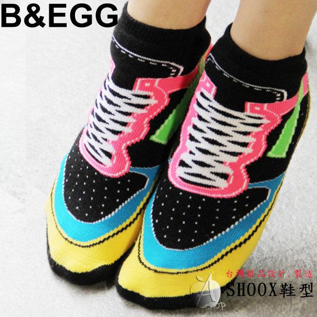 【A Shop】B&EGG 台灣製造純棉毛巾底吸濕排汗 PLAYER 球鞋款造型襪