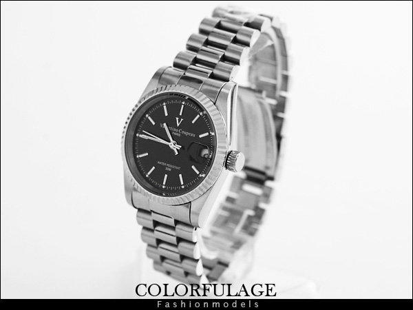 柒彩年代【AE431】范倫鐵諾Valentino自動機械手錶 實心全不銹鋼錶帶 型男專櫃腕錶~單支