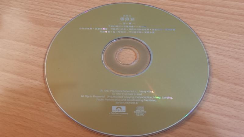 二手CD裸片- 寶麗金 1997 張學友．雪狼湖