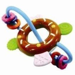 【美國媽咪】日本樂雅 Toyroyal  甜甜圈手搖鈴 寶寶固齒器 感官玩具 no.3358 台中可面交