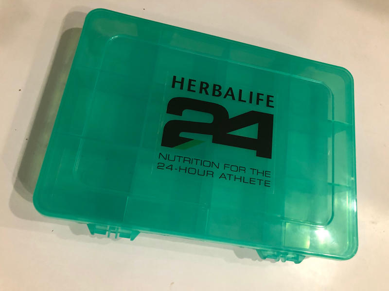 Herbalife H24 logo靜電貼 大12格錠片盒 藥盒