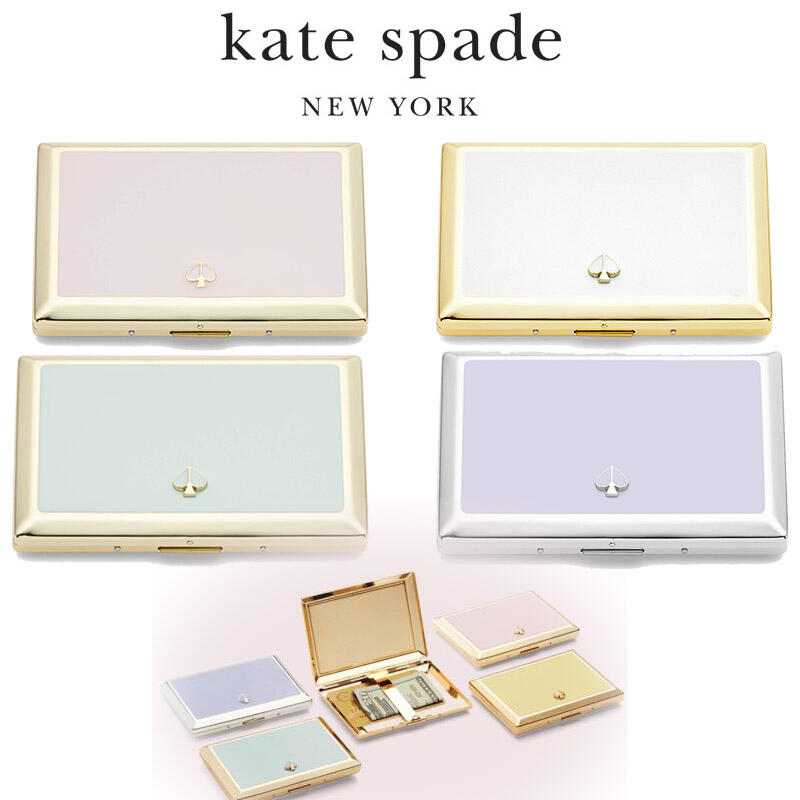 Kate Spade New York 金屬 名片盒 證件夾 零錢包 卡片 硬殼 名片夾 卡夾 信用卡包 名片盒 銀行卡
