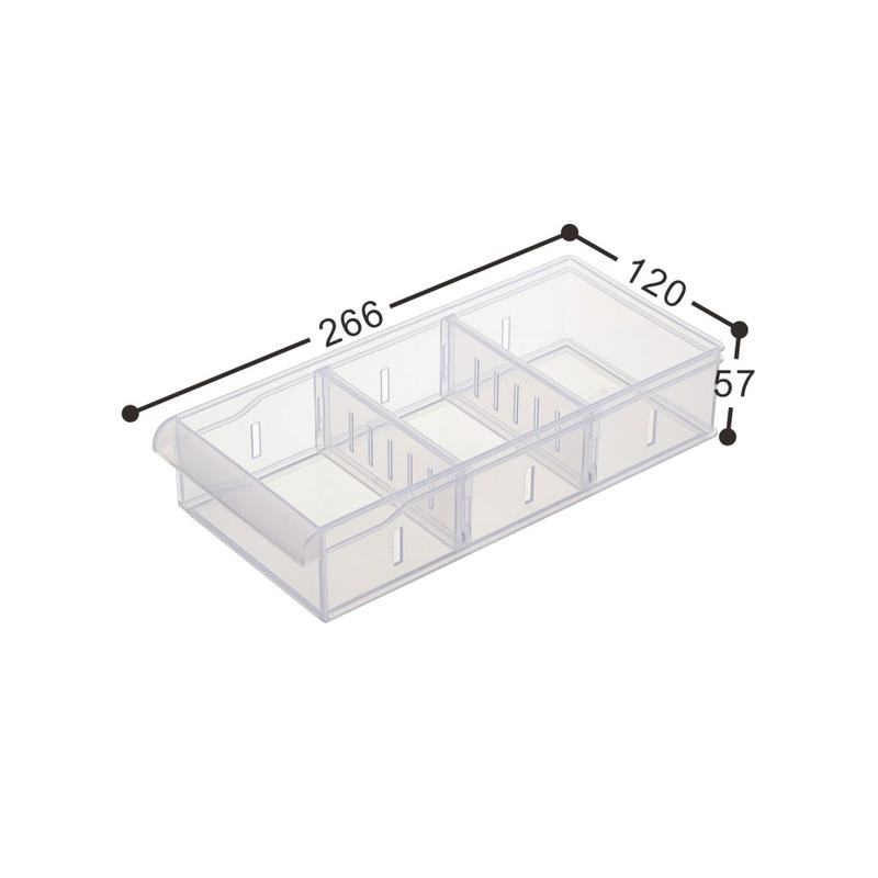 HuGaGa專業收納『聯府MIT LF-3003 Fine隔板整理盒』可超取 桌上收納 化妝品 文具 小物