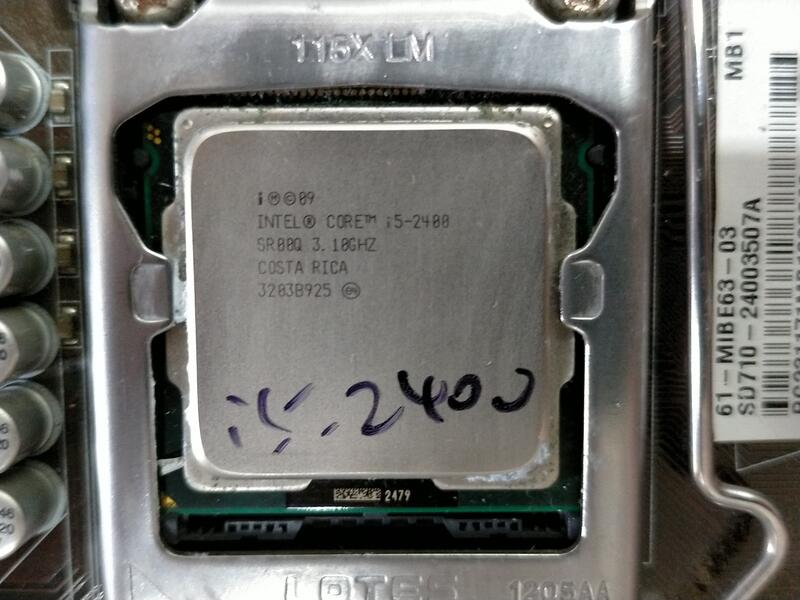 C. 1155CPU-Intel Core i5-2400 6M記憶體 3.40  直購價90