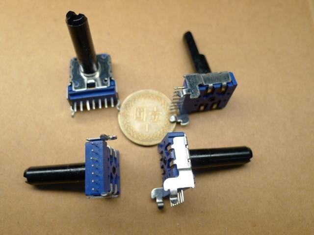 (中谷屋-KP38C)10KB塑膠半圓長柄直排7pin(雙聯)電位器可變電阻音量VR B型
