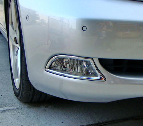 圓夢工廠 Lexus LS460 LS600h LS600hl 2006~2009 改裝 鍍鉻銀 前保險桿 霧燈框飾貼 