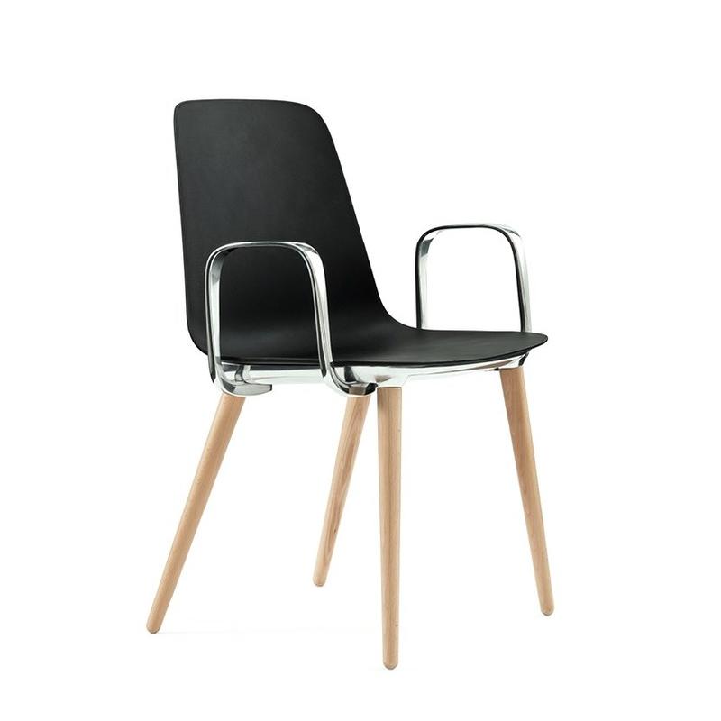【台大復刻家具】北歐風 _波蘭正品 Lola Chair 餐椅_扶手椅 櫸木或鋁合金腳【Oscar Buffon】