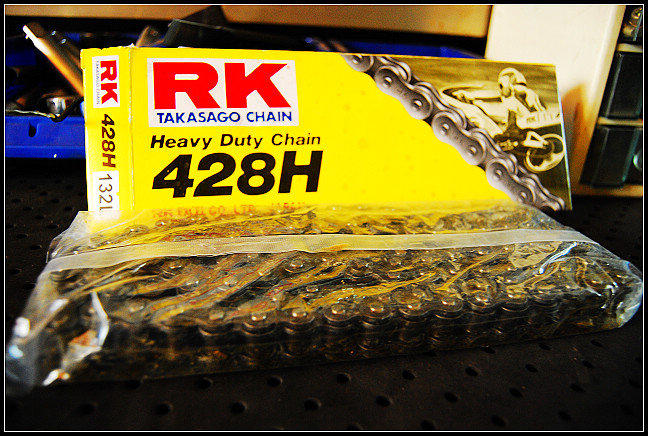 經典車藝~RK 428H加重級鏈條(野狼、KTR、雲豹、酷龍、MINI雲豹)