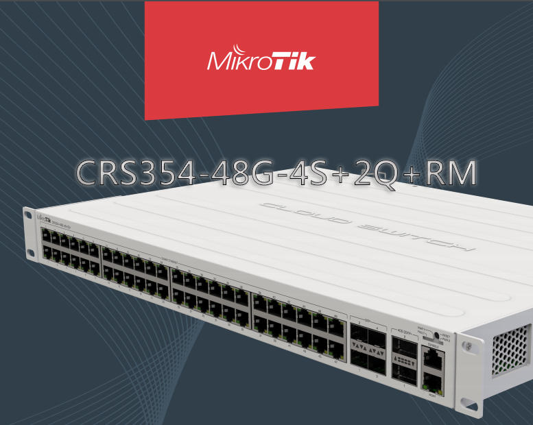 【RouterOS專業賣家】MikroTik CRS354-48G-4S+2Q+RM 48埠網管型交換器/路由器