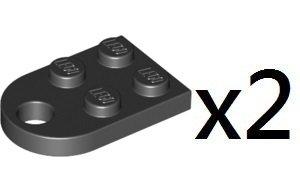 LEGO Black Coupling Plate 3x2 2x2 Hole  樂高黑色 附孔薄板 兩個 317626