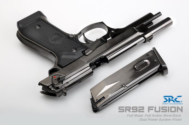 【重裝武力】SRC SR92 鈦黑版 全金屬.雙系統自動退膛手槍 含運