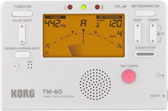 KORG TM-60C 日本調音器節拍器+原廠CM200調音夾組合包TM60C TM60