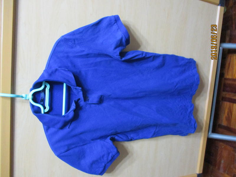 MAXTEEN 藍色短袖POLO衫 100%COTTON  S號 全棉