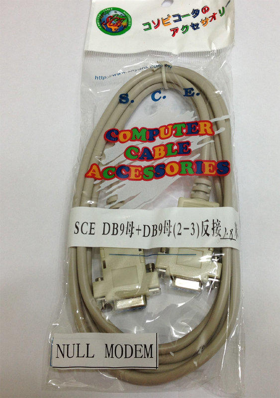 萬平科技:DB9 母/DB9 母 1.8米,2-3反接的null modem傳輸線 USB to RS232專用線材