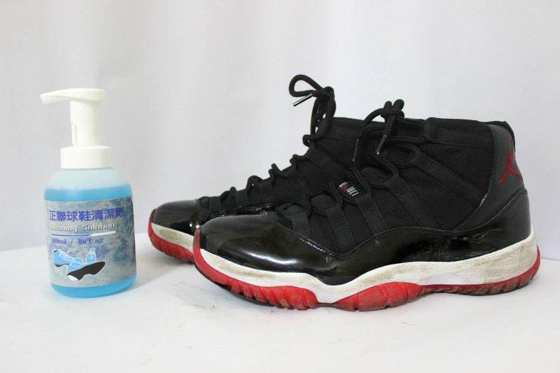 正聯球鞋清潔劑 Nike Air Jordan XI Bred AJ11 黑紅 洗鞋參考 代客洗鞋服務