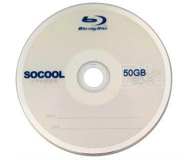 [專賣光碟]_SOCOOL 藍光 BD-R DL 50G 1-6X 燒錄片(每片38元)