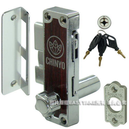 【CHINYO】青葉牌鋁門鉤鎖 6800(鐮錠) CT鑰匙  推拉門皆適用
