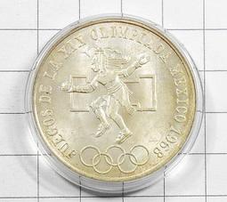 JA703 墨西哥 五輪奧運1968年鷹洋25Pesos銀幣...