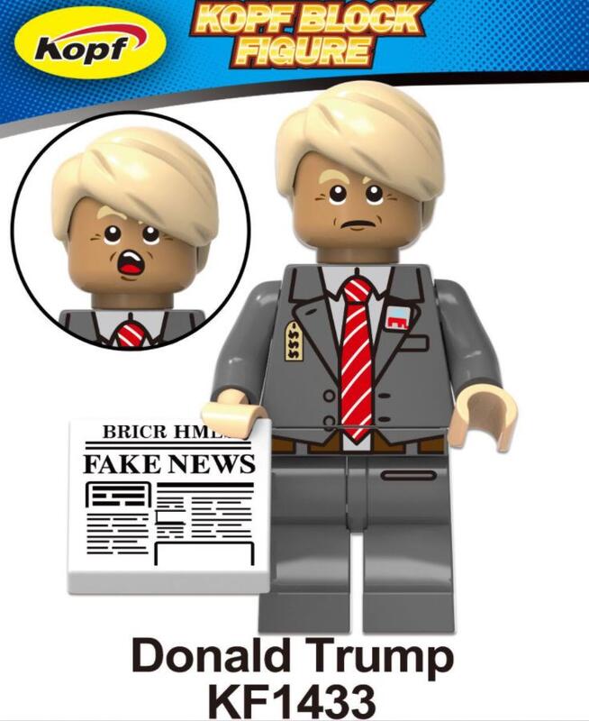 【台中積木老頑童玩具屋】KF1433 袋裝積木人偶 美國總統 川普 Donald John Trump