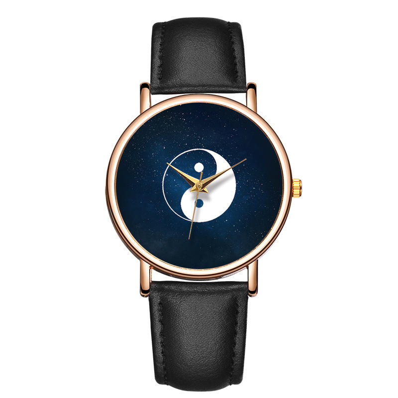 【潮鞋基地】BAOSAILI寶賽麗品牌八卦星空圖案太極八卦陣的錶盤3種顏色錶帶石英手錶9111