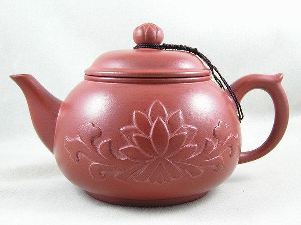 【兩隻老虎在賣（茶．壺）】精選茶壺~【大蓮花壺 老人茶壺 陶土茶壺】~《紅色》~容量︰370cc