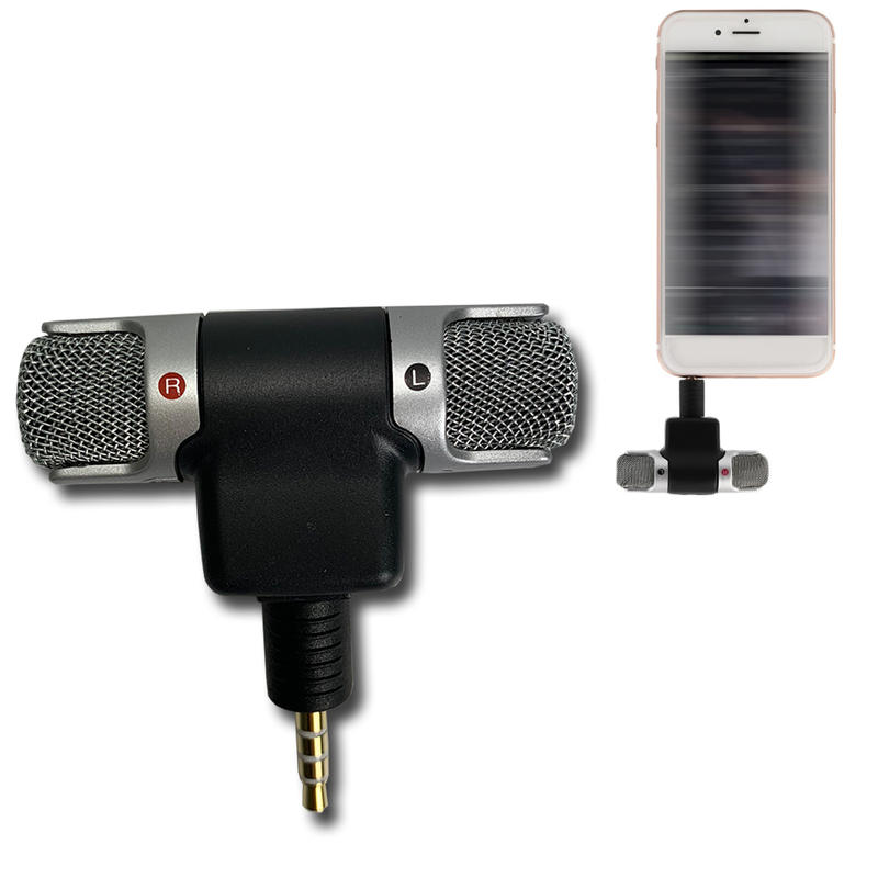 迷你錄音麥克風 小話筒 錄音 手機 平板 3.5MM 耳機孔  立體聲 MIC 錄音 演講 上課 直播