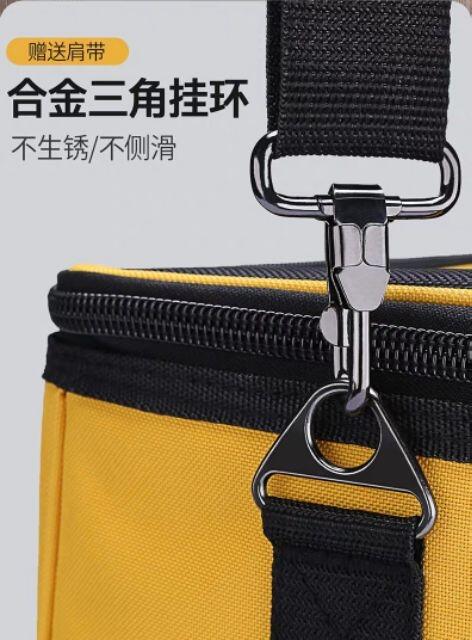 綸綸 專業五金用品 新款塑膠硬底加高四角電工 16-19-21工具包（速出貨）多功能維修用加厚耐磨帆布小