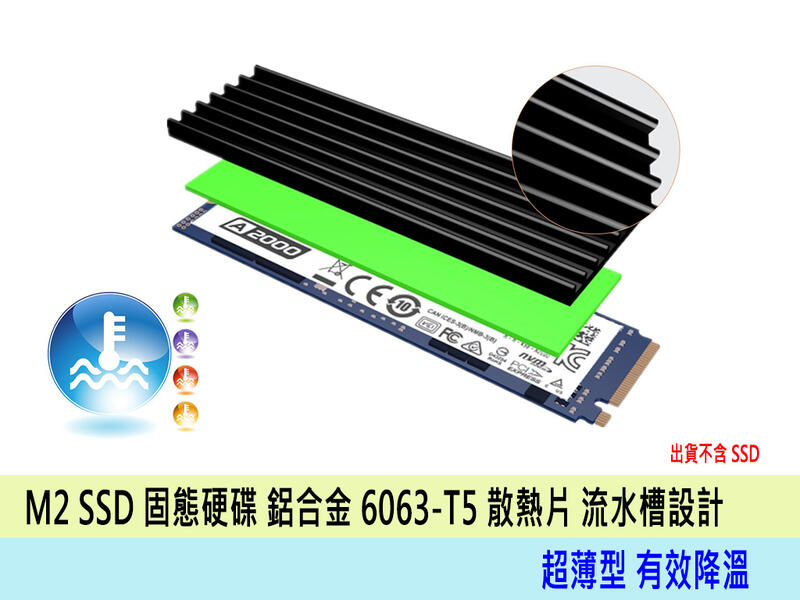 【熊讚精品】SSD散熱片 M2 2280 22100 NVMe SSD NGFF SATA 固態硬碟 鋁合金 SSD散熱