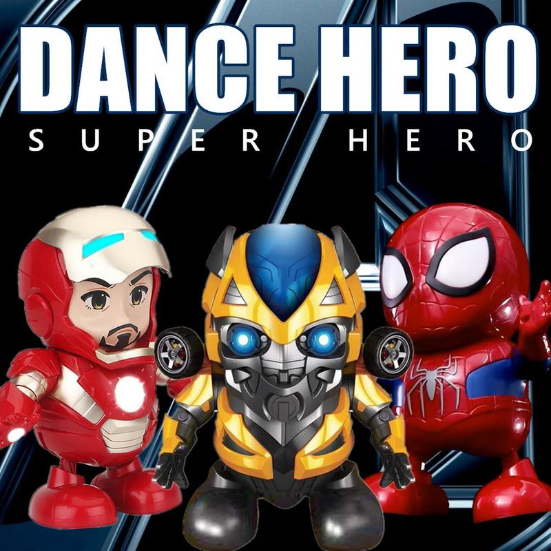 （現貨）跳舞機器人 跳舞大黃蜂 跳舞鋼鐵人 跳舞蜘蛛人