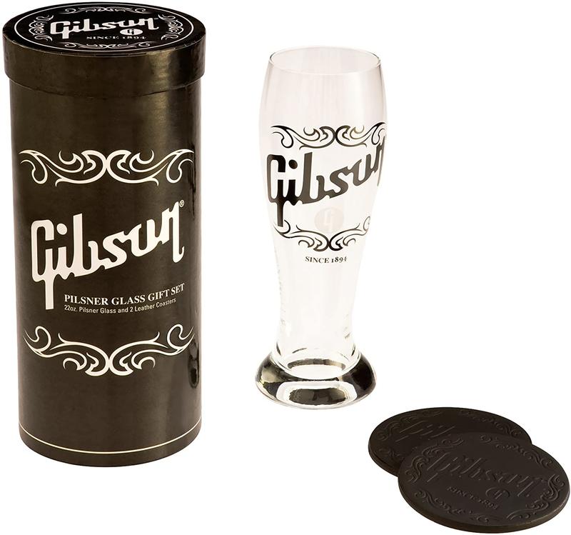 Gibson吉普森吉他原裝650毫升啤酒杯附2個皮革杯墊和禮盒  