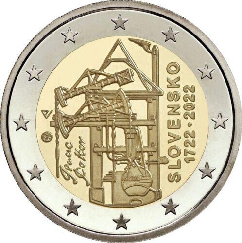 【幣】EURO 斯洛伐克2022年發行 "歐洲第一台常壓蒸汽機的建造300 週年" 紀念幣 2歐元