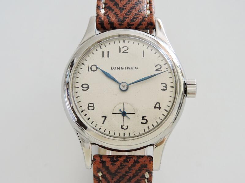 瑞士真品 LONGINES 浪琴 小秒針手上鍊機械古董錶