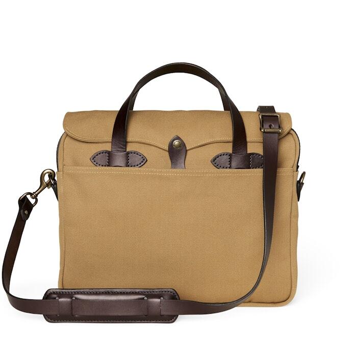 【美國Filson】RUGGED TWILL ORIGINAL沙棕色(卡其色)公事包 手提包手提袋 側背包書包 皮革背帶