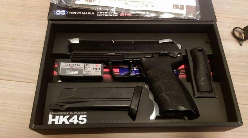 【軍火狂人】MARUI HK45 日本槍 TOYKO  瓦斯手槍 滑套會動 有後座力 生存遊戲