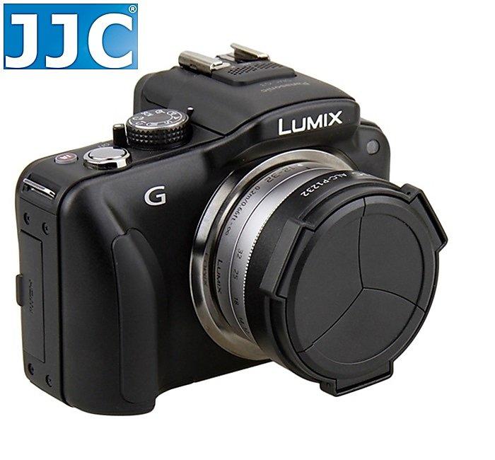又敗家JJC黑色Panasonic副廠12-32mm自動鏡頭蓋1:3.5-5.6賓士蓋自動開合蓋ALC-P1232