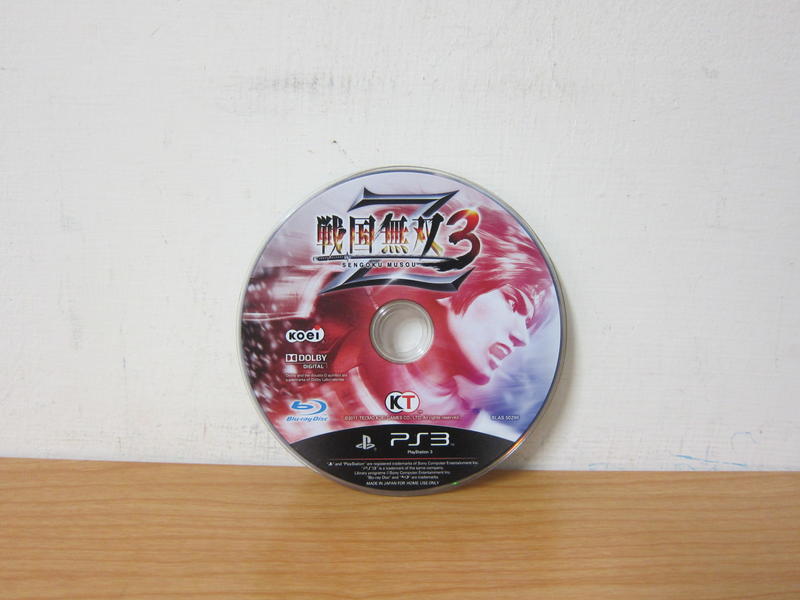 戰國無雙3 Z PS3 遊戲光碟 (裸片)