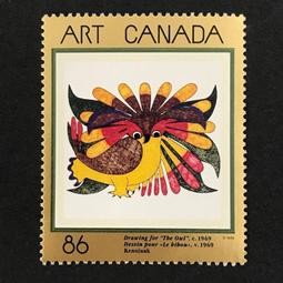 #加拿大 1993.05.17 #本土藝術系列因紐特人藝術家基諾朱克阿什瓦克（Kenojuak Ashevak）的畫1全