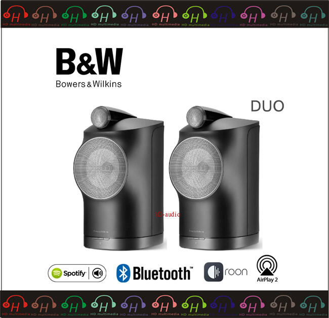 弘達影音多媒體 英國 B&W Bowers & Wilkins Formation Duo 立體聲無線藍牙書架式喇叭黑色