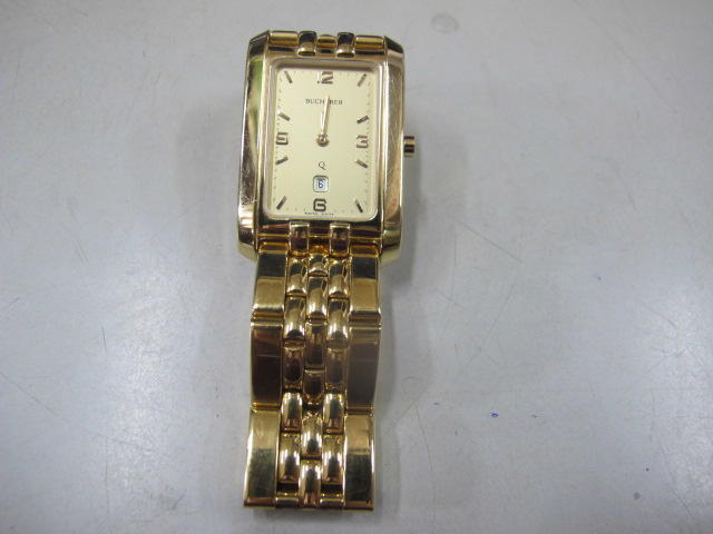 立堡珠寶精品交流 NO.5004 瑞士 Bucherer 寶齊萊 包金男錶 精品名錶