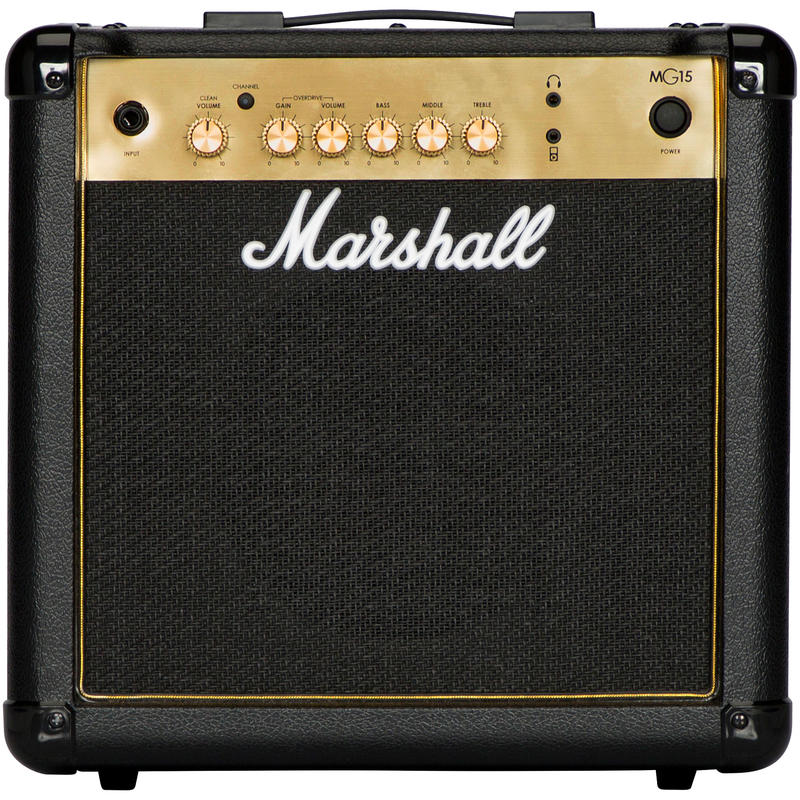 《小山烏克麗麗》公司貨 Marshall MG15G 15W 金色 15瓦 電吉他 音箱 附耳機/MP3孔 MG15CF