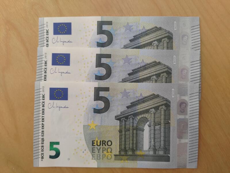 *沁猜美* 新版歐元紙鈔 5元 2013年(UNC，可選號)