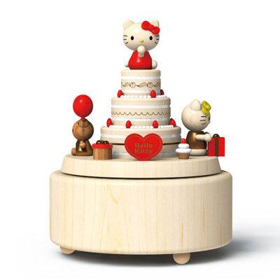 【現貨AH-021】 Hello Kitty 限量款 凱蒂貓 音樂盒 生日禮物 蛋糕 情人節 婚禮會求婚 聖誕節