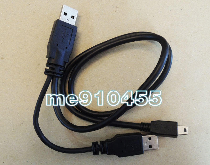 USB 2.0 2.5吋" 3.5吋" 外接硬碟線 移動硬碟資料線】雙頭 移動硬碟線 供電線 Mini 5 PIN