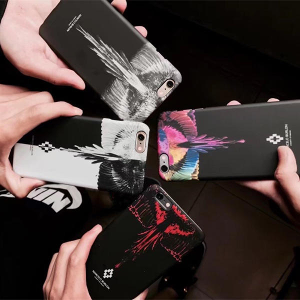 『2個免運』潮牌歐美 iphone7plus手機殼 羽毛蘋果8 MB翅膀殼6s磨砂保護套男X/手機殼 手機套