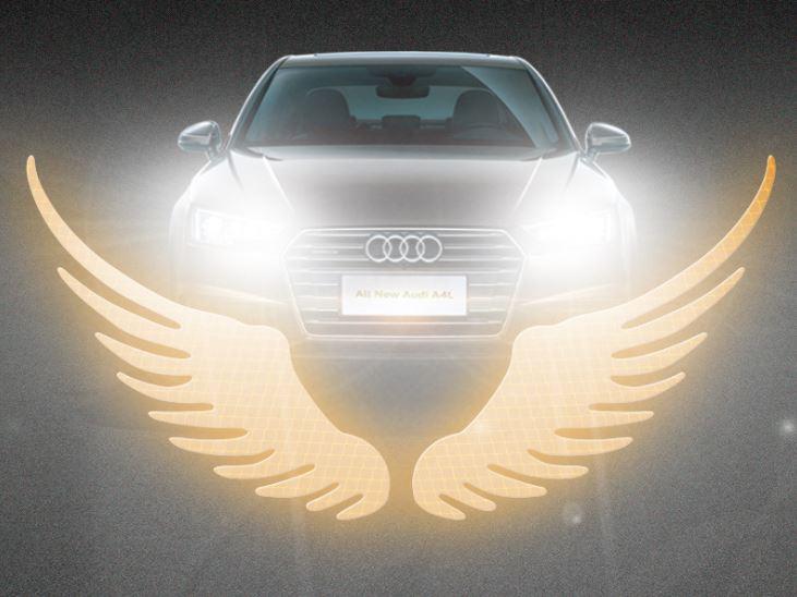 沛恩精品 天使翅膀反光貼紙 汽車改裝車身貼 晶彩格反光膜 夜晚警示 貼紙 Bmw Benz Lexus 適用